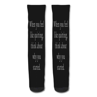 Pastele Weight Loss Self Motivation Motivational Quotes Custom Personalized Sublimation Printed Socks Polyester Acrylic Nylon Spandex