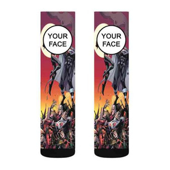 Pastele Batman Comic Capers Custom Personalized Sublimation Printed Socks Polyester Acrylic Nylon Spandex