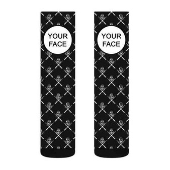 Pastele Darth Vader Star Wars Pattern Custom Personalized Sublimation Printed Socks Polyester Acrylic Nylon Spandex
