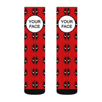 Pastele Deadpool Marvel Superheroes Custom Personalized Sublimation Printed Socks Polyester Acrylic Nylon Spandex