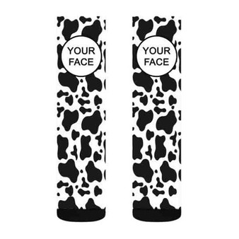 Pastele Disney 101 Dalmatians Texture Custom Personalized Sublimation Printed Socks Polyester Acrylic Nylon Spandex