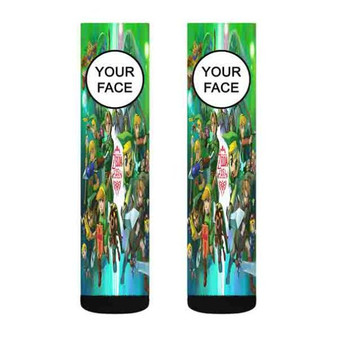 Pastele The Legend of Zelda Majoras Mask Custom Personalized Sublimation Printed Socks Polyester Acrylic Nylon Spandex