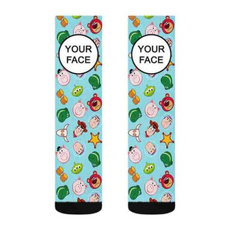 Pastele Toy Story Characters Disney Custom Personalized Sublimation Printed Socks Polyester Acrylic Nylon Spandex