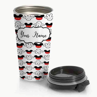 Pastele New Mickey Mouse Hands and Cloths Custom Personalized Name Steinless Steel Travel Mug