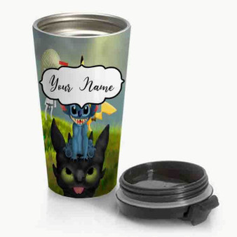 Pastele New Pikachu Stitch and Toothless Custom Personalized Name Steinless Steel Travel Mug