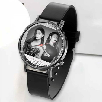 Pastele New Ariana Grande feat Nicki Minaj Side To Side Custom Unisex Black Quartz Watch Premium Gift Box Watches
