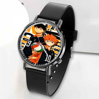 Pastele New Haikyuu Anime Custom Unisex Black Quartz Watch Premium Gift Box Watches