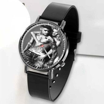 Pastele New Justin Bieber Calvin Klein Custom Unisex Black Quartz Watch Premium Gift Box Watches