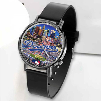 Pastele New LA Dodgers MLB Sport Custom Unisex Black Quartz Watch Premium Gift Box Watches