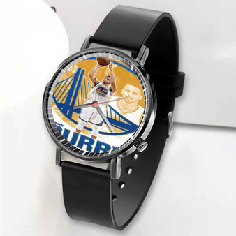 Pastele New Stephen Curry Golden State Warriors NBA 2 Custom Unisex Black Quartz Watch Premium Gift Box Watches