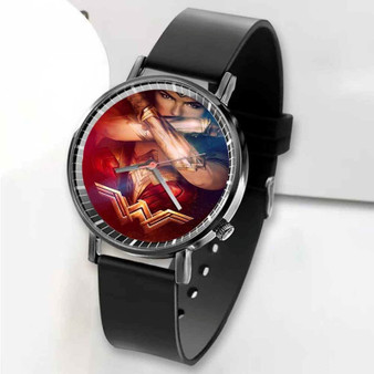 Pastele New Wonder Woman DC Comics 2017 Custom Unisex Black Quartz Watch Premium Gift Box Watches