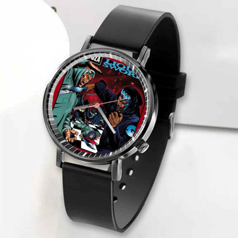 Pastele New Wu Tang Clan GZA Liquid words Custom Unisex Black Quartz Watch Premium Gift Box Watches