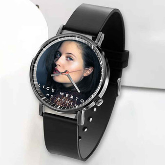 Pastele New Alice Merton No Roots Custom Unisex Black Quartz Watch Premium Gift Box Watches