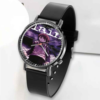 Pastele New Serial Experiments Lain Custom Unisex Black Quartz Watch Premium Gift Box Watches