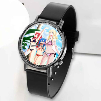 Pastele New Sexy Girl Fairy Tail Custom Unisex Black Quartz Watch Premium Gift Box Watches