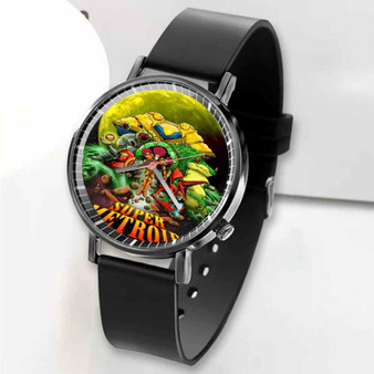 Pastele New Super Metroid Custom Unisex Black Quartz Watch Premium Gift Box Watches