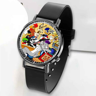 Pastele New The Bugs Bunny Looney Tunes Custom Unisex Black Quartz Watch Premium Gift Box Watches