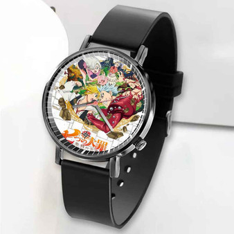 Pastele New The Seven Deadly Sins Season 2 Custom Unisex Black Quartz Watch Premium Gift Box Watches