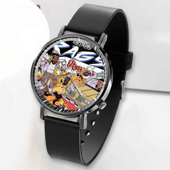 Pastele New House Earth Gang Feat Mick Jenkins Custom Unisex Black Quartz Watch Premium Gift Box Watches