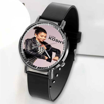 Pastele New Liza Koshy Custom Unisex Black Quartz Watch Premium Gift Box Watches