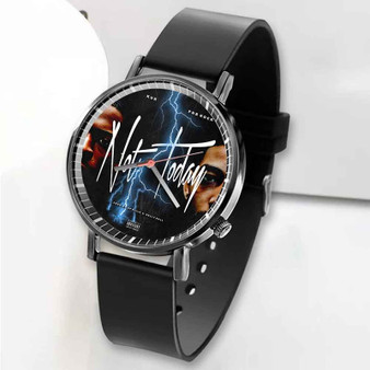 Pastele New Not Today Kur Feat Pn B Rock Custom Unisex Black Quartz Watch Premium Gift Box Watches