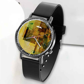 Pastele New Pell Patience Custom Unisex Black Quartz Watch Premium Gift Box Watches