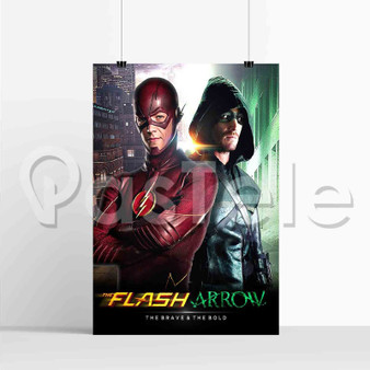 The Flash And Arrow Silk Poster Custom Printed Wall Decor 20 x 13 Inch 24 x 36 Inch