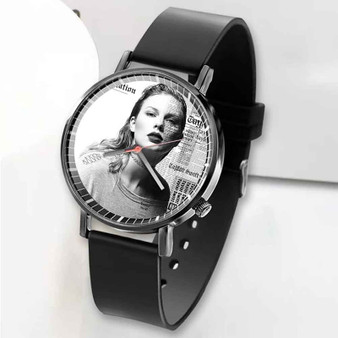 Pastele New Taylor Swift Reputation Custom Unisex Black Quartz Watch Premium Gift Box Watches