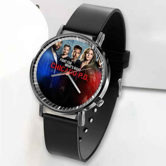 Pastele New Chicago PD Custom Unisex Black Quartz Watch Premium Gift Box Watches