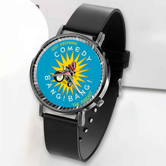 Pastele New Comedy Bang Bang TV Show Custom Unisex Black Quartz Watch Premium Gift Box Watches
