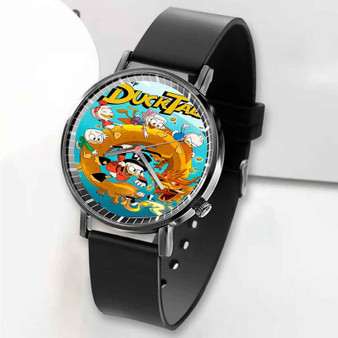 Pastele New Disney Ducktales Custom Unisex Black Quartz Watch Premium Gift Box Watches