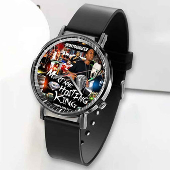 Pastele New DJ Young Cee Custom Unisex Black Quartz Watch Premium Gift Box Watches