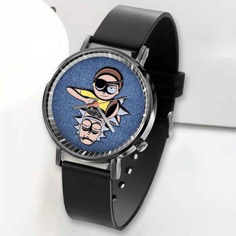 Pastele New Evil Morty Rick and Morty Custom Unisex Black Quartz Watch Premium Gift Box Watches