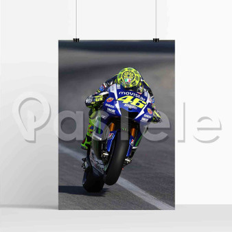 Valentino Rossi Movistar Moto Gp Silk Poster Custom Printed Wall Decor 20 x 13 Inch 24 x 36 Inch