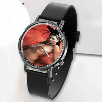 Pastele New Kate Moss Arts Custom Unisex Black Quartz Watch Premium Gift Box Watches