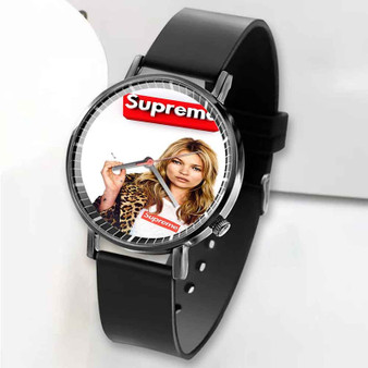 Pastele New Kate Moss Smoking Custom Unisex Black Quartz Watch Premium Gift Box Watches