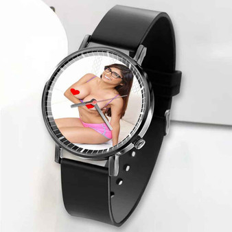 Pastele New Mia Khalifa Arts Sexy Custom Unisex Black Quartz Watch Premium Gift Box Watches