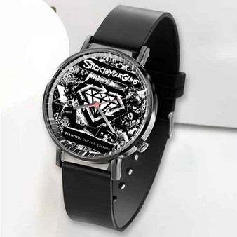 Pastele New Stick to Your Guns Custom Unisex Black Quartz Watch Premium Gift Box Watches