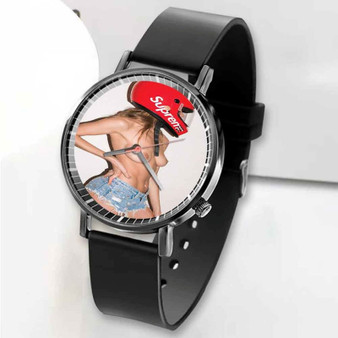 Pastele New SUPREME Helmet kate moss Custom Unisex Black Quartz Watch Premium Gift Box Watches