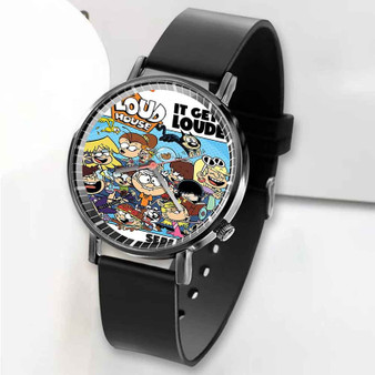 Pastele New The Loud House Custom Unisex Black Quartz Watch Premium Gift Box Watches