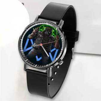 Pastele New WD2 Watch Dogs 2 Custom Unisex Black Quartz Watch Premium Gift Box Watches