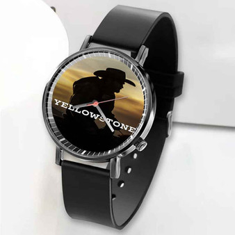 Pastele New Yellowstone TV Series Custom Unisex Black Quartz Watch Premium Gift Box Watches