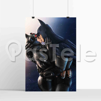 Batman and Catwoman Kiss New Custom Silk Poster Print Wall Decor 20 x 13 Inch 24 x 36 Inch