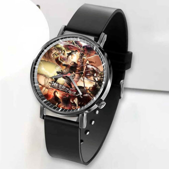 Pastele New Attack On Titan Season 3 Custom Unisex Black Quartz Watch Premium Gift Box Watches