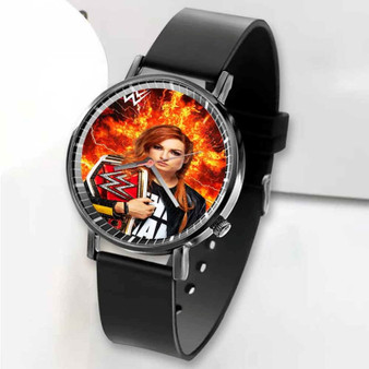 Pastele New Becky Lynch WWE Custom Unisex Black Quartz Watch Premium Gift Box Watches