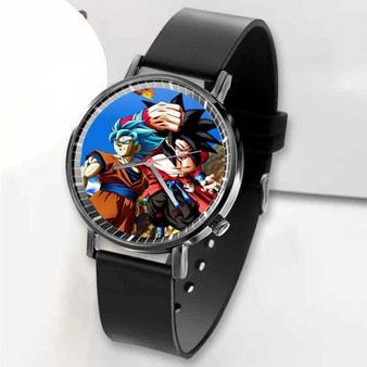 Pastele New Dragon Ball Heroes Goku Blue vs SSJ4 Custom Unisex Black Quartz Watch Premium Gift Box Watches