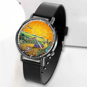 Pastele New Grateful Dead Golden Road Custom Unisex Black Quartz Watch Premium Gift Box Watches