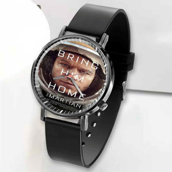 Pastele New Matt Damon The Martian Custom Unisex Black Quartz Watch Premium Gift Box Watches