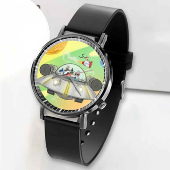 Pastele New Rick and Morty Custom Unisex Black Quartz Watch Premium Gift Box Watches