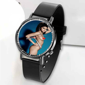 Pastele New Selena Gomez Best Custom Unisex Black Quartz Watch Premium Gift Box Watches